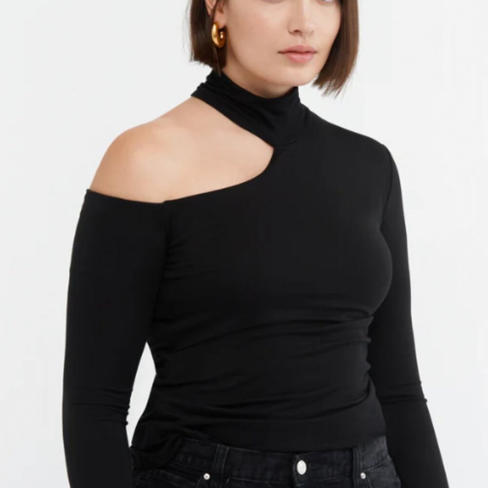 NWT Marcella NYC Black Evan Top - Size M